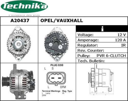 Technika A20437 - Генератор vvparts.bg