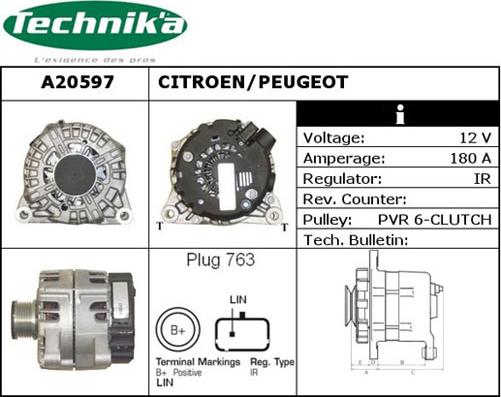 Technika A20597 - Генератор vvparts.bg