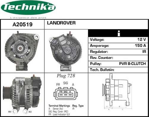 Technika A20519 - Генератор vvparts.bg