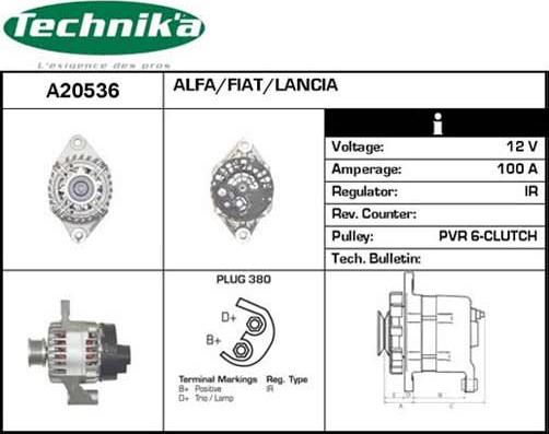 Technika A20536 - Генератор vvparts.bg