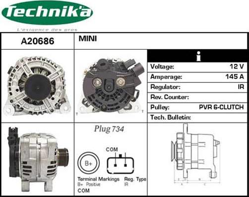 Technika A20686 - Генератор vvparts.bg