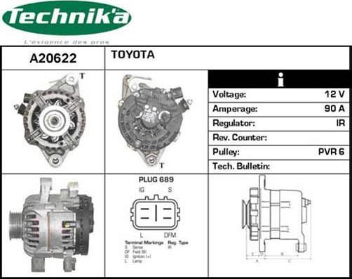 Technika A20622 - Генератор vvparts.bg