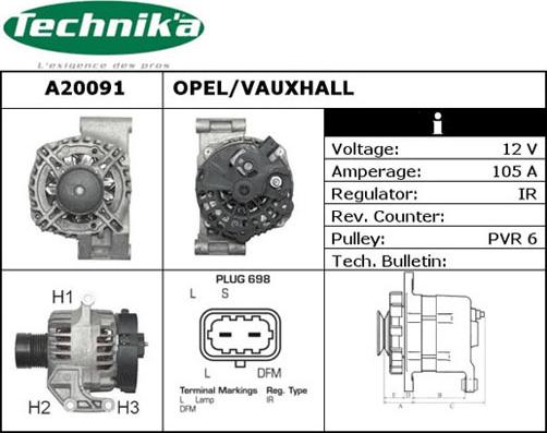 Technika A20091 - Генератор vvparts.bg