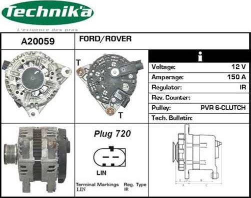 Technika A20059 - Генератор vvparts.bg