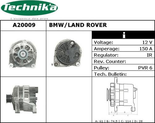 Technika A20009 - Генератор vvparts.bg