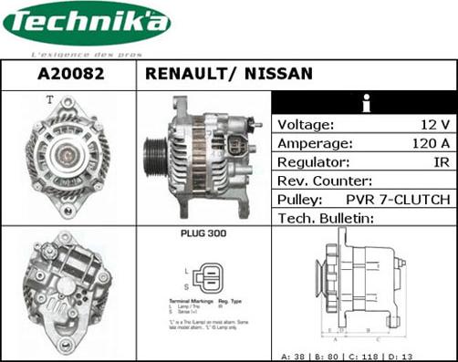 Technika A20082 - Генератор vvparts.bg