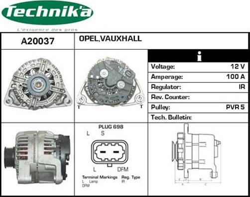 Technika A20037 - Генератор vvparts.bg