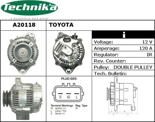 Technika A20118 - Генератор vvparts.bg