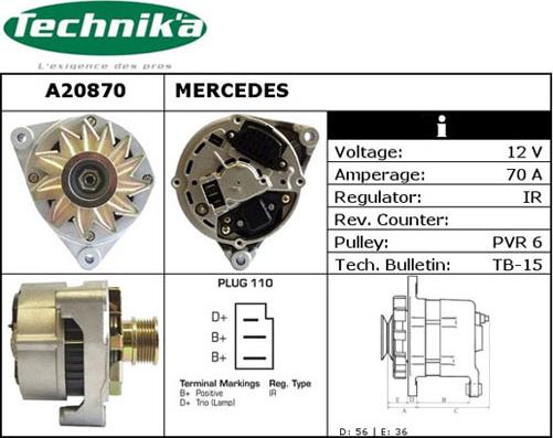 Technika A20870 - Генератор vvparts.bg