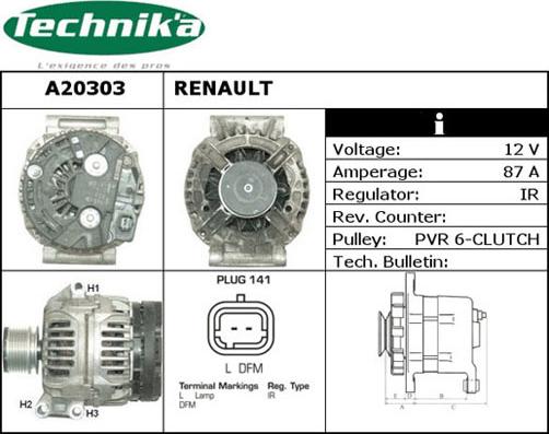 Technika A20303 - Генератор vvparts.bg