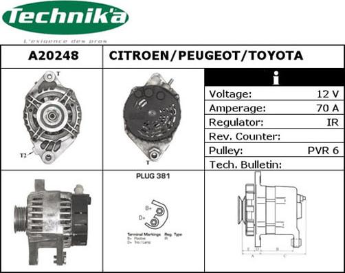 Technika A20248 - Генератор vvparts.bg