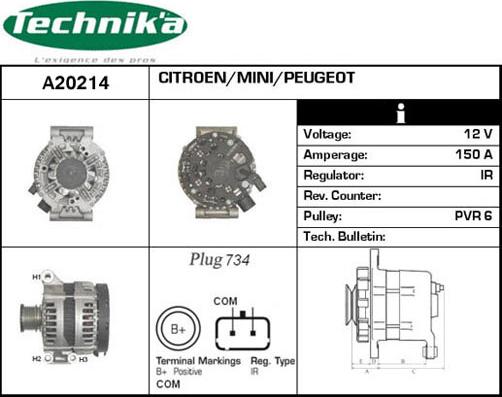 Technika A20214 - Генератор vvparts.bg