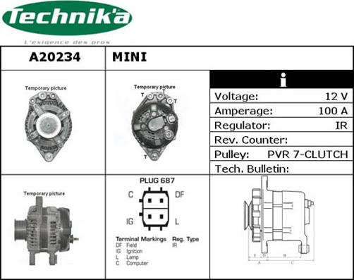 Technika A20234 - Генератор vvparts.bg