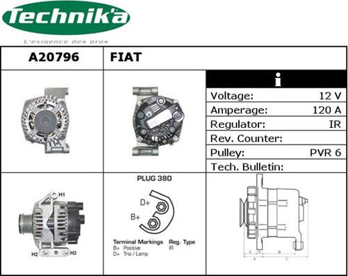 Technika A20796 - Генератор vvparts.bg