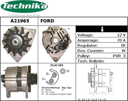 Technika A21965 - Генератор vvparts.bg