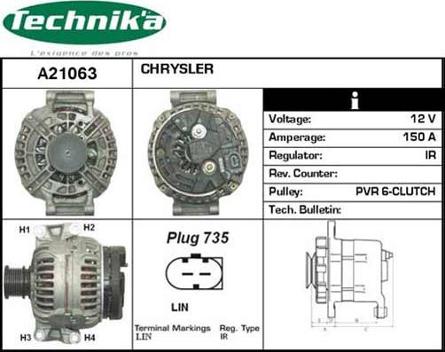 Technika A21063 - Генератор vvparts.bg