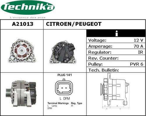 Technika A21013 - Генератор vvparts.bg