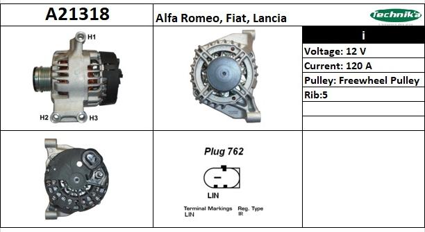 Technika A21318 - Генератор vvparts.bg