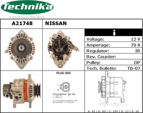 Technika A21748 - Генератор vvparts.bg