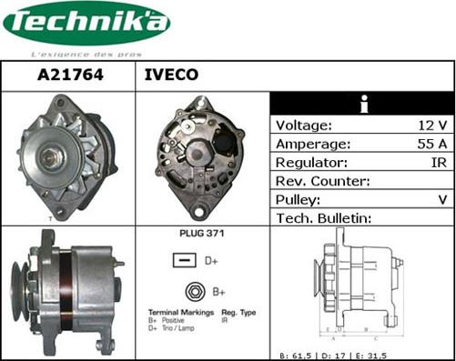 Technika A21764 - Генератор vvparts.bg