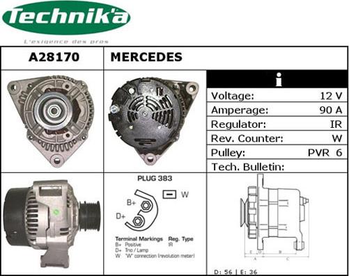 Technika A28170 - Генератор vvparts.bg