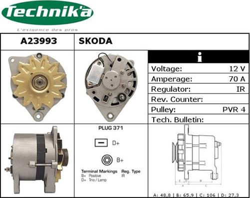 Technika A23993 - Генератор vvparts.bg