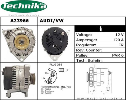 Technika A23966 - Генератор vvparts.bg