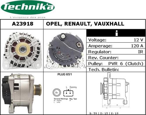 Technika A23918 - Генератор vvparts.bg