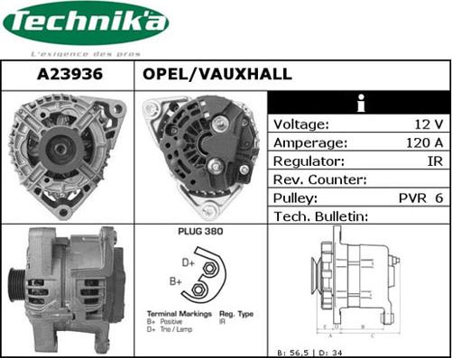 Technika A23936 - Генератор vvparts.bg