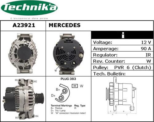 Technika A23921 - Генератор vvparts.bg