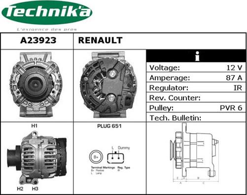 Technika A23923 - Генератор vvparts.bg