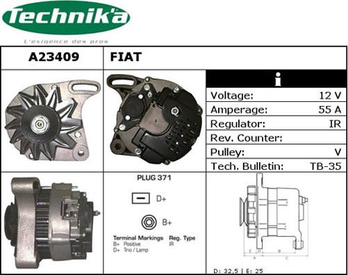 Technika A23409 - Генератор vvparts.bg