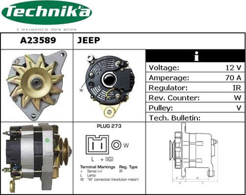 Technika A23589 - Генератор vvparts.bg