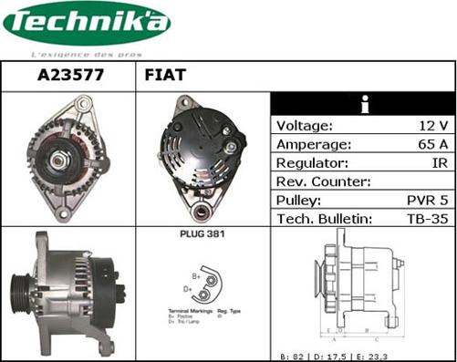 Technika A23577 - Генератор vvparts.bg