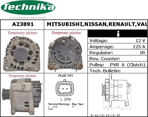 Technika A23891 - Генератор vvparts.bg