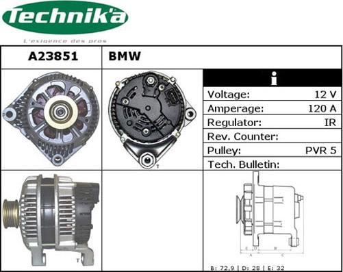 Technika A23851 - Генератор vvparts.bg