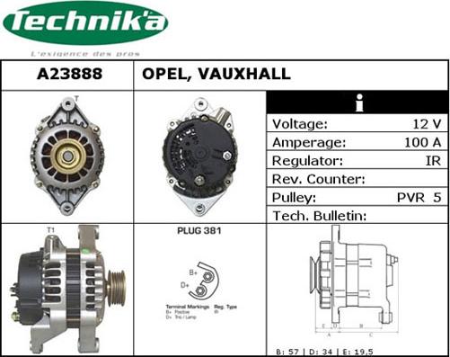 Technika A23888 - Генератор vvparts.bg