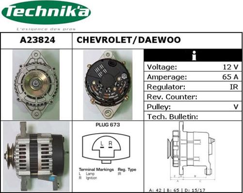 Technika A23824 - Генератор vvparts.bg