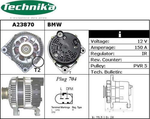 Technika A23870 - Генератор vvparts.bg