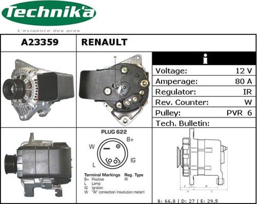 Technika A23359 - Генератор vvparts.bg