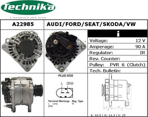 Technika A22985 - Генератор vvparts.bg