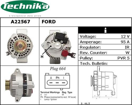 Technika A22567 - Генератор vvparts.bg