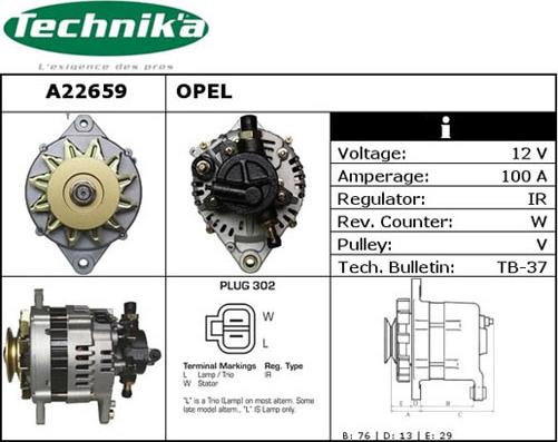 Technika A22659 - Генератор vvparts.bg