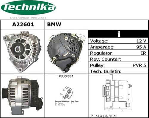 Technika A22601 - Генератор vvparts.bg