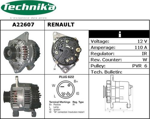 Technika A22607 - Генератор vvparts.bg