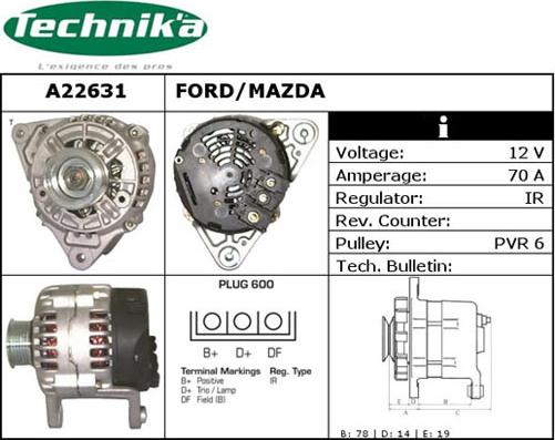 Technika A22631 - Генератор vvparts.bg