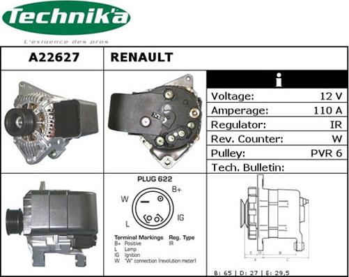 Technika A22627 - Генератор vvparts.bg