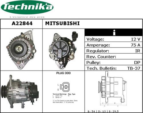 Technika A22844 - Генератор vvparts.bg