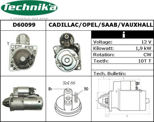 Technika D60099 - Стартер vvparts.bg