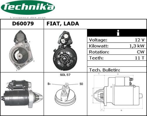 Technika D60079 - Стартер vvparts.bg